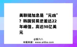 美聯儲加息是“元兇”？韓國貿易逆差達22年峰值，高達98億美元 