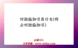 付款通知書是什么(停止付款通知書)