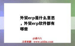 外貿erp是什么意思，外貿erp軟件都有哪些（外貿ERP是什么意思）