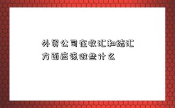 外貿公司在收匯和結匯方面應該做些什么