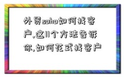 外貿soho如何找客戶,這11個方法告訴你,如何花式找客戶