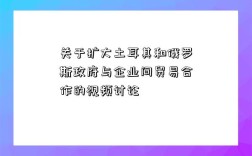 關于擴大土耳其和俄羅斯政府與企業間貿易合作的視頻討論