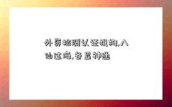 外資檢測認證機構,八仙過海,各顯神通