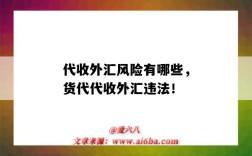 代收外匯風險有哪些，貨代代收外匯違法?。ù胀鈪R違法嗎）