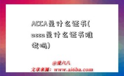 ACCA是什么證書(acca是什么證書難考嗎)