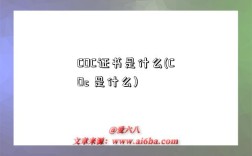 COC證書是什么(COc 是什么)