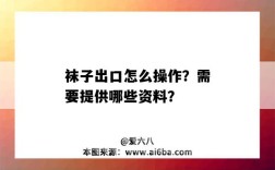 襪子出口怎么操作？需要提供哪些資料？