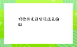 代收外匯是合法還是違法