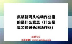 集裝箱碼頭堆場作業指的是什么意思（什么是集裝箱碼頭堆場作業)