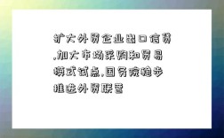 擴大外貿企業出口信貸,加大市場采購和貿易模式試點,國務院穩步推進外貿聯營