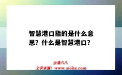 智慧港口指的是什么意思？什么是智慧港口？