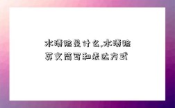 水漬險是什么,水漬險英文簡寫和表達方式