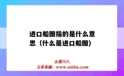 進口船圖指的是什么意思（什么是進口船圖)