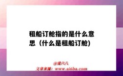 租船訂艙指的是什么意思（什么是租船訂艙)