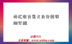 外匯收支意義及分類詳細介紹