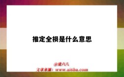 推定全損是什么意思（保險推定全損是什么意思）