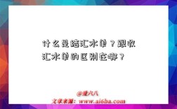 什么是結匯水單？跟收匯水單的區別在哪？