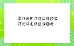 貨代外匯代收公司代收美元外匯安全靠譜嗎