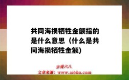 共同海損犧牲金額指的是什么意思（什么是共同海損犧牲金額)