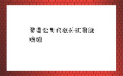 貿易公司代收外匯貨款流程