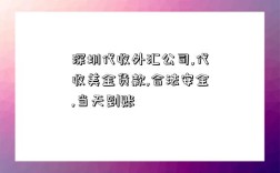 深圳代收外匯公司,代收美金貨款,合法安全,當天到賬