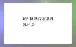 RFP,需求建議書是指什么