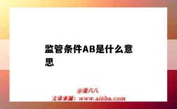 監管條件AB是什么意思（監管條件是什么）