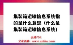 集裝箱運輸信息系統指的是什么意思（什么是集裝箱運輸信息系統)