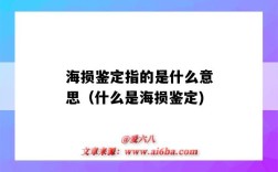 海損鑒定指的是什么意思（什么是海損鑒定)