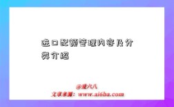 進口配額管理內容及分類介紹