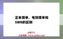 正本提單、電放提單和SWB的區別（正本提單和swb和電放三者區別）