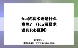 fca貿易術語是什么意思？（fca貿易術語和fob區別）