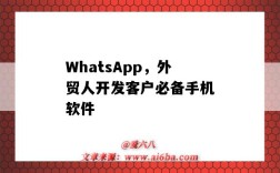 WhatsApp，外貿人開發客戶必備手機軟件（外貿whatsapp如何開發客戶）