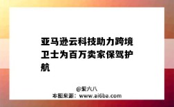 亞馬遜云科技助力跨境衛士為百萬賣家保駕護航（亞馬遜云科技有限公司）