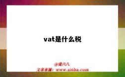 vat是什么稅（美國vat是什么稅）