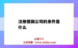 注冊德國公司的條件是什么（在德國注冊公司的條件）