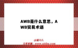 AWB是什么意思，AWB貿易術語（國際貿易awb是什么意思）