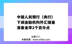 中國人民銀行（央行）下調金融機構外匯儲備準備金率2個百分點