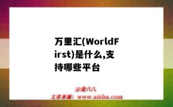 萬里匯(WorldFirst)是什么,支持哪些平臺（WorldFirst萬里匯）