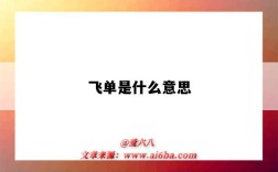 飛單是什么意思（酒吧飛單是什么意思）