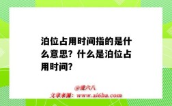 泊位占用時間指的是什么意思？什么是泊位占用時間？