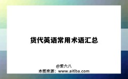 貨代英語常用術語匯總（貨代常用英文術語）