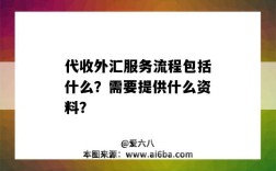 代收外匯服務流程包括什么？需要提供什么資料？