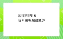 2018年11月1日出口退稅調整通知