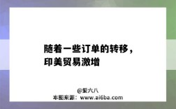 隨著一些訂單的轉移，印美貿易激增