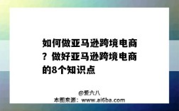 如何做亞馬遜跨境電商？做好亞馬遜跨境電商的8個知識點