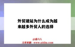 外貿建站為什么成為越來越多外貿人的選擇（外貿建站哪個好）