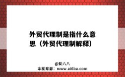 外貿代理制是指什么意思（外貿代理制解釋）