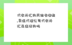 代收外匯的風險有哪些,貨運代理公司代收外匯是違法的嗎