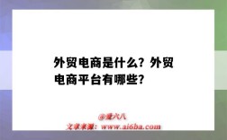 外貿電商是什么？外貿電商平臺有哪些？（電商外貿的平臺有哪些）